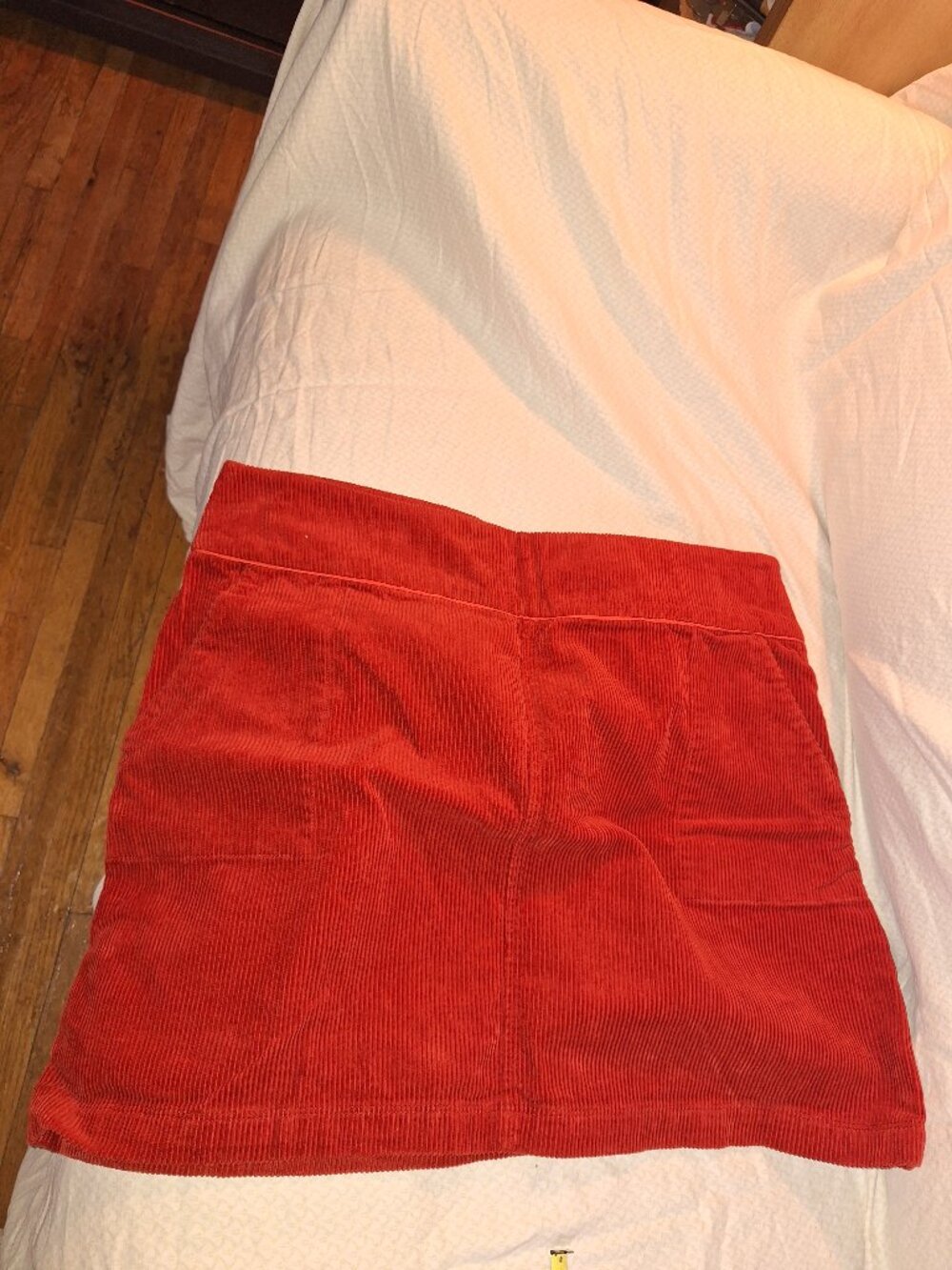 Sundance Red Corduroy Mini Skirt XL Boho Stretch Pull On